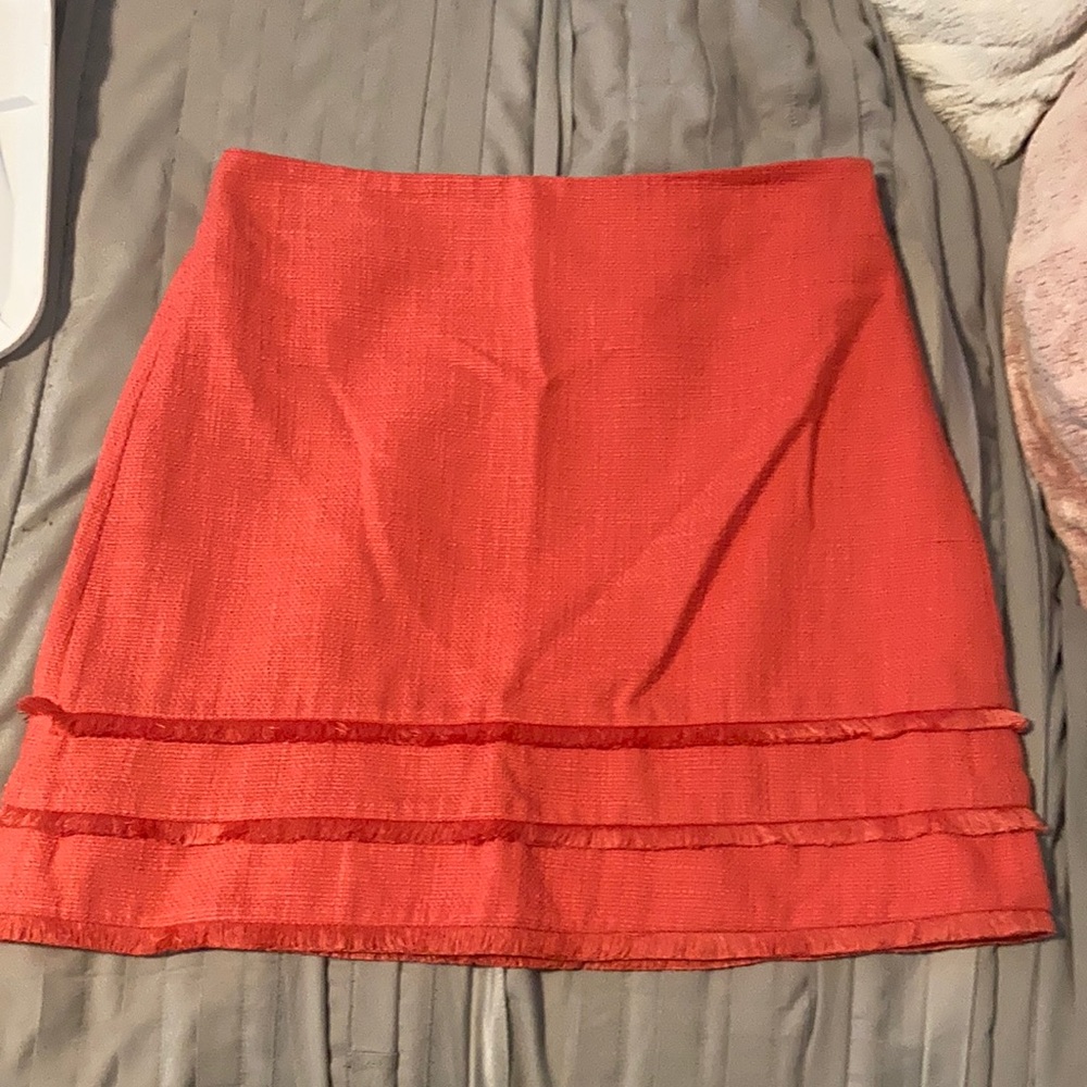 NWT⚡️LOFT coral orange skirt
